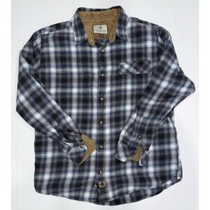 Legendary Whitetail Blue Plaid Flannel Shirt Mens Size Large Tall